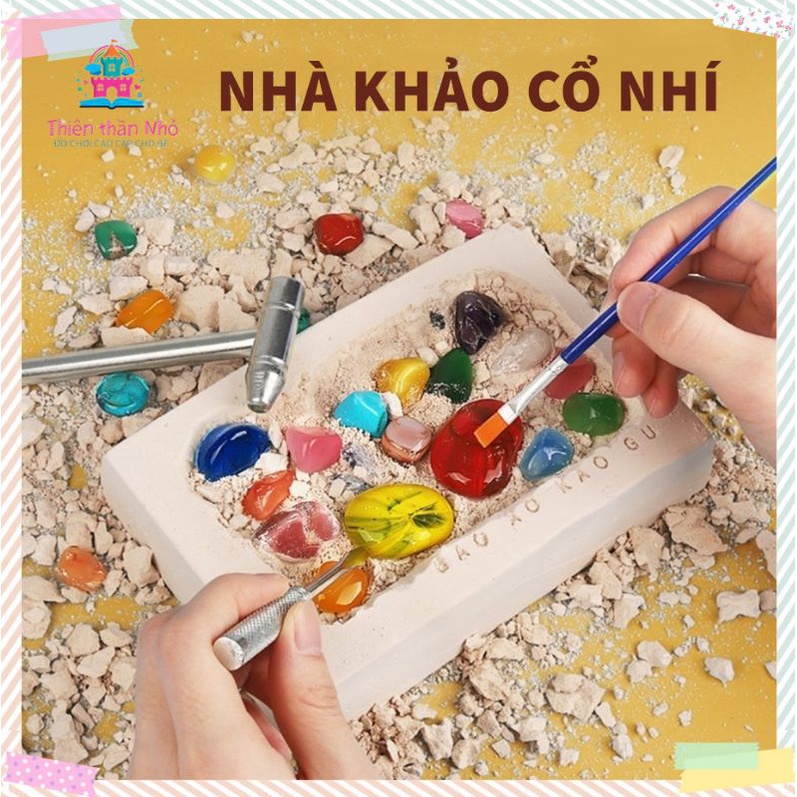 Đồ chơi khảo cổ nhí đi tìm kho báu. Đồ chơi đào đá khai thác khám phá