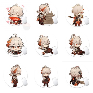 ( TRÒN ) Miếng di chuột in hình nhân vật KAZUHA Genshin Impact game chibi anime miếng kê chuột miếng lót chuột