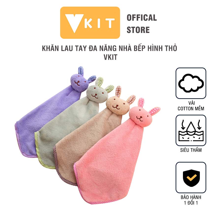 Khăn lau tay đa năng nhà bếp hình thỏ dễ thương VKIT