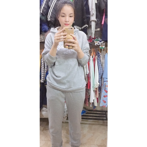 Bộ nỉ da cá size đại cho bé gái hàng VNXK