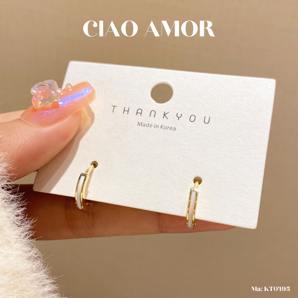 Khuyên tai nữ, Bông tai nữ vòng ôm tai mảnh thanh lịch Trang sức Ciao Amor - KT0495