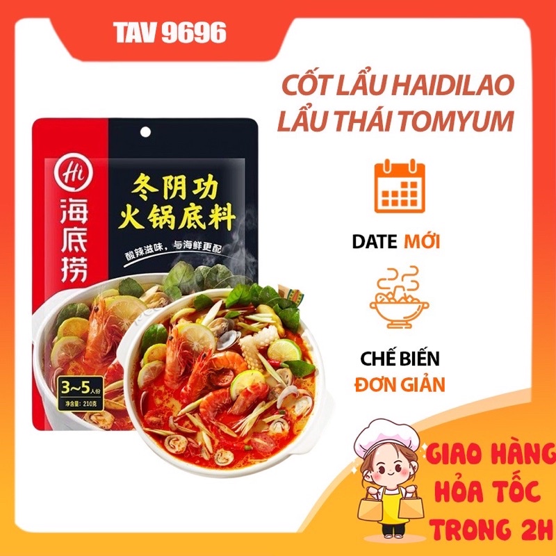 Cốt Gia Vị Lẩu Haidilao - Cốt lẩu Tứ Xuyên có sẵn chuẩn vị lẩu Haidilao Trung đủ vị date mới