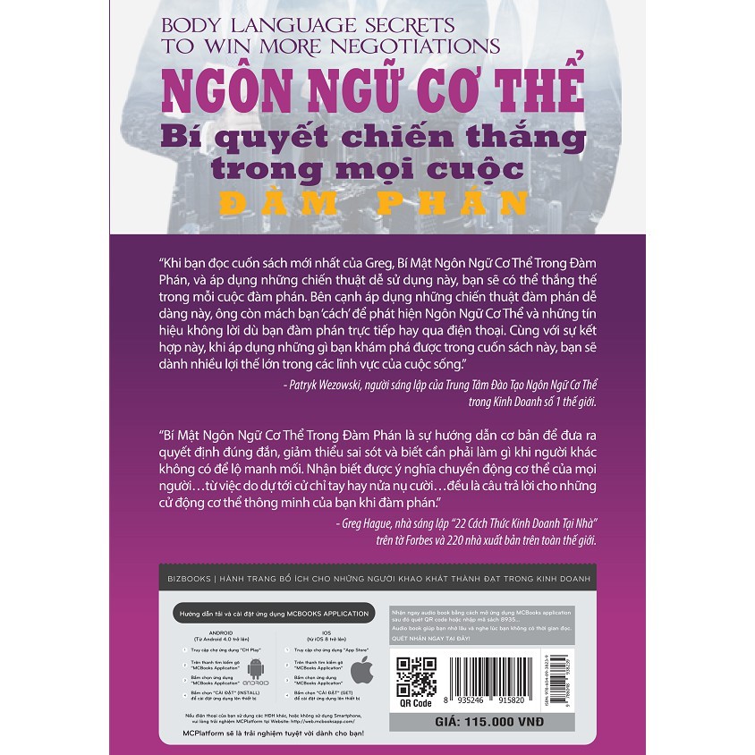 Sách - Ngôn Ngữ Cơ Thể - Bí Quyết Chiến Thắng Trong Mọi Cuộc Đàm Phán - Tặng kèm bookmark