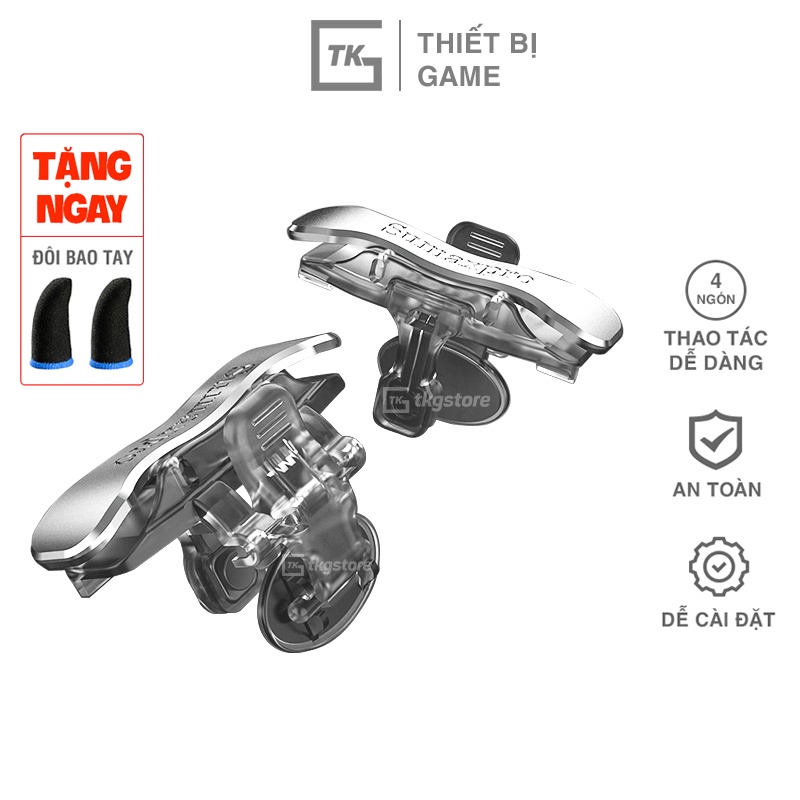 Nút bấm chơi game X8 nút cơ siêu nhạy kẹp rộng 4-13mm và chắc chắn chơi game Pubge Mobile ff siêu nhạy