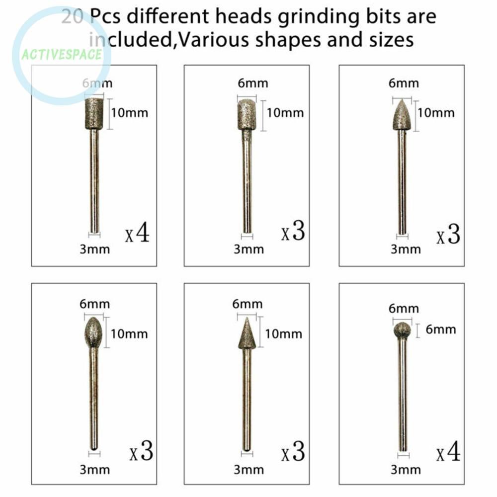 Bộ mũi khoan gỗ đánh bóng cắt mài gạch men/kính/đồ gỗ mạ điện màu bạc 120 Grit