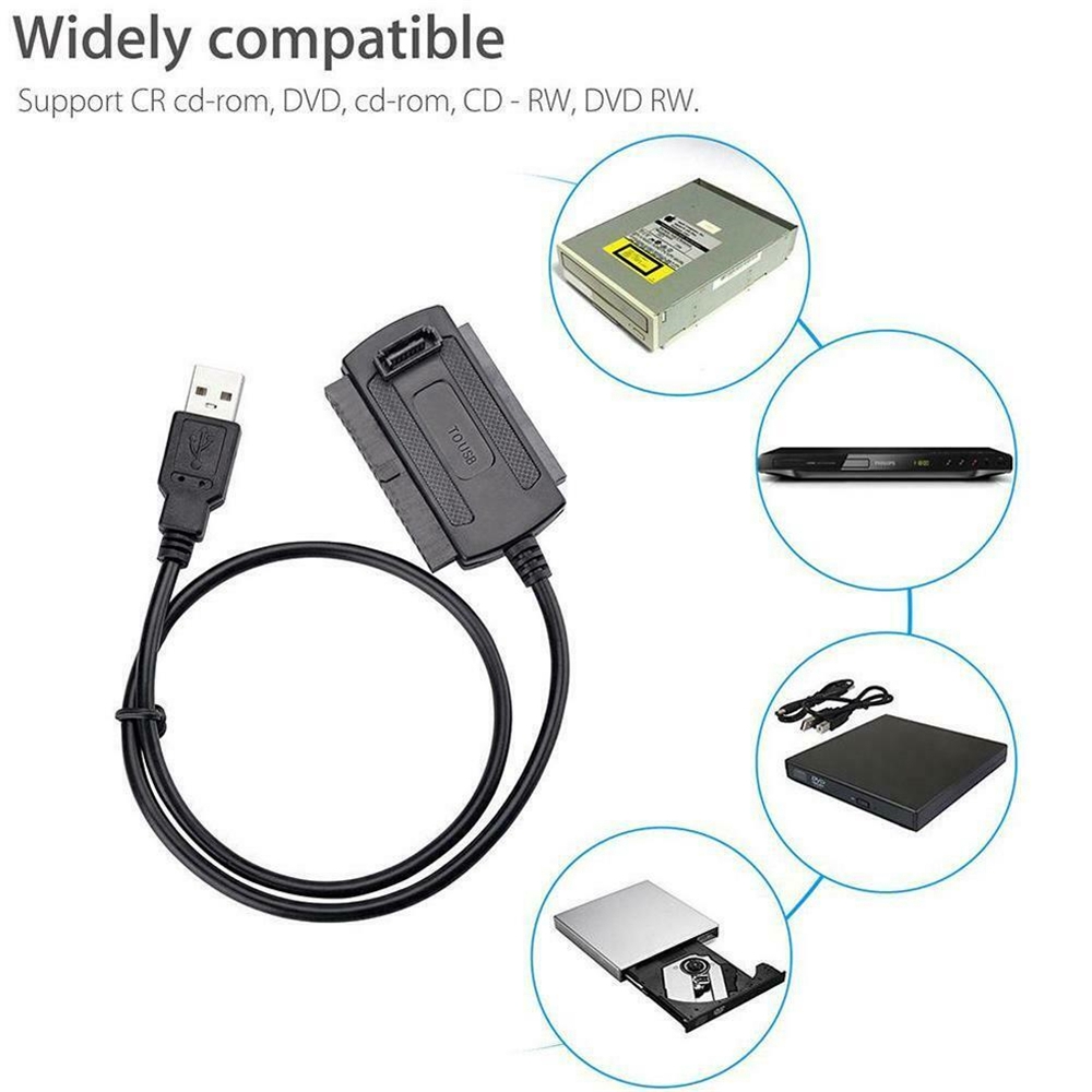 Dây Cáp Chuyển Đổi Usb 2.0 Sang Ide/ Sata 2.5/ 3.5 Hdd Ssd 480mb/ S