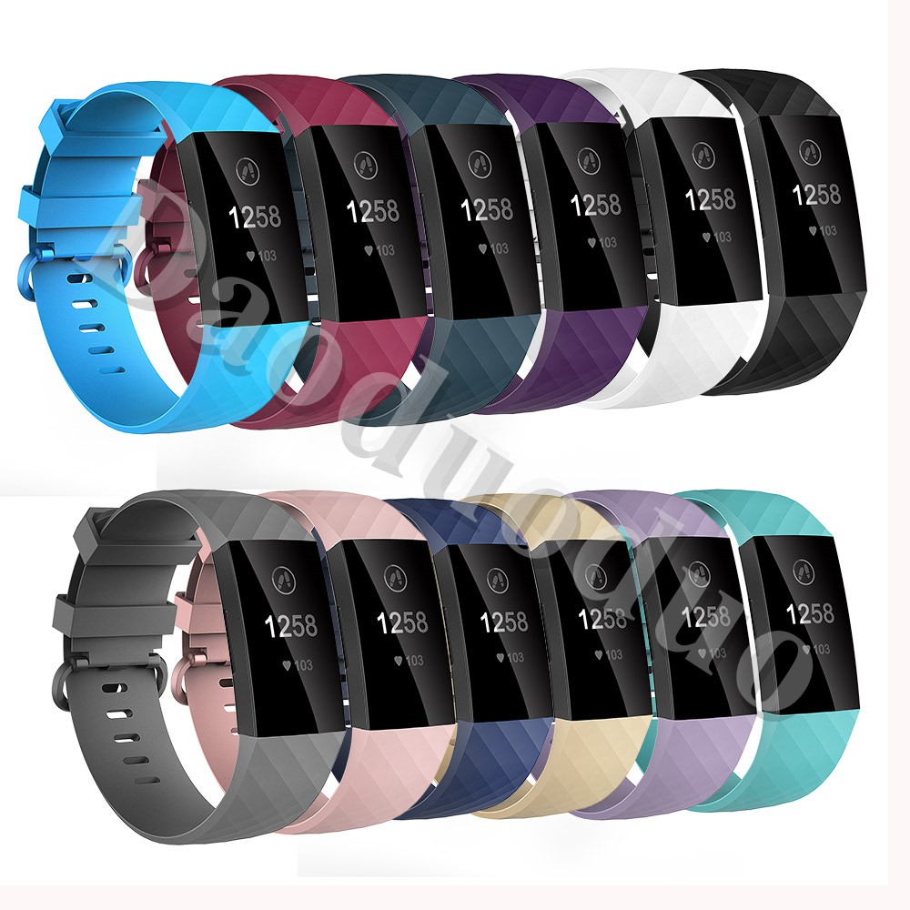 Dây đeo cổ tay thay thế bằng silicon Fitbit Charge 3 Charge 4 cho Fitbit Charge3 Fitbit Charge4