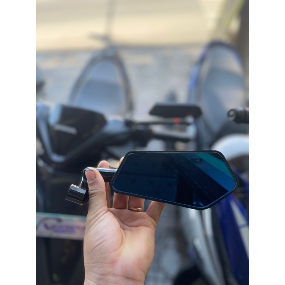 Kính lá XÉO gương lá XÉO mặt xanh chống chói màu đen