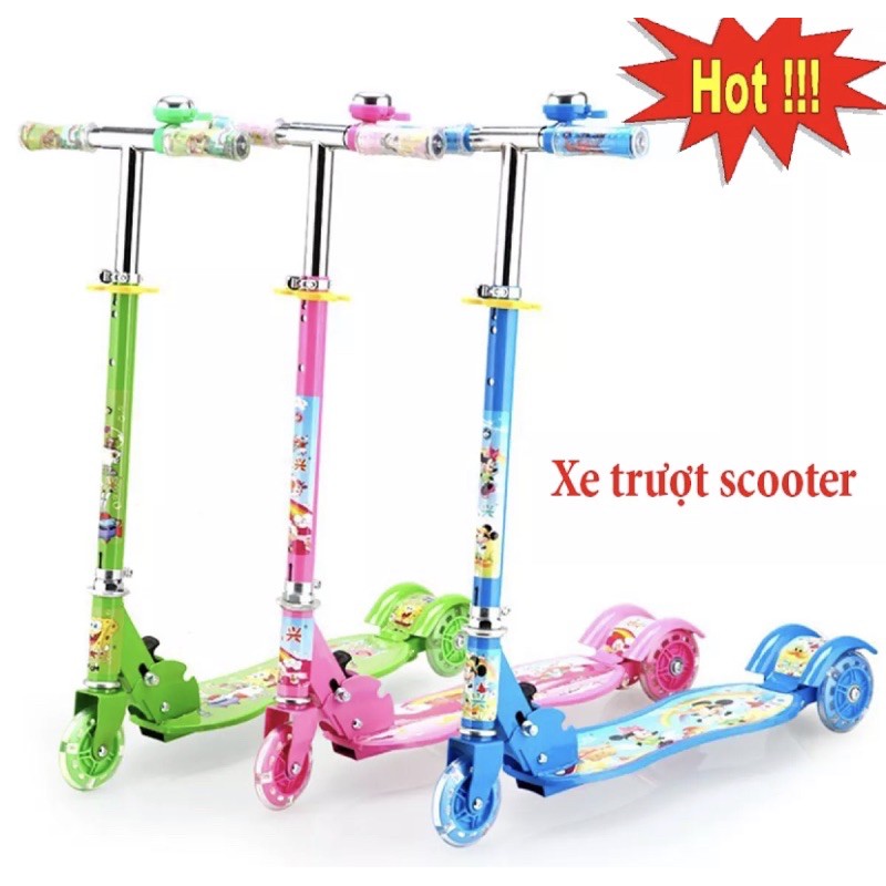 xe trượt Xe Scooter Cỡ To Có Lò Xo Giảm Sốc Bánh Phát Sáng – đồ chơi vận động cho bé-1183