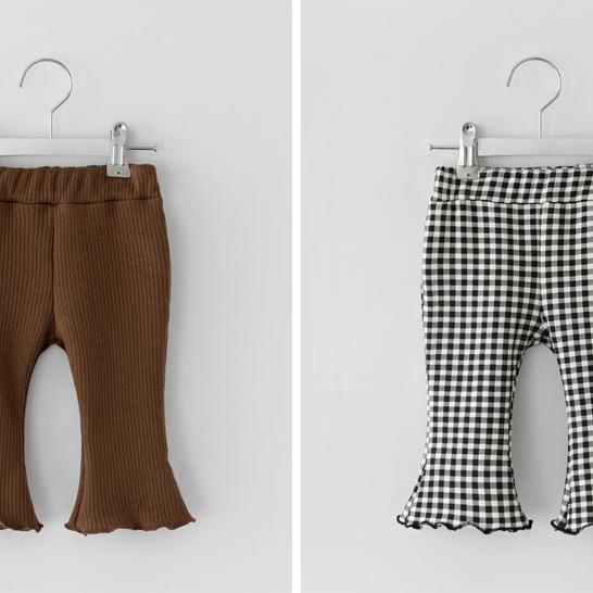 Quần cotton Dài 7 Tấc Ống Loe Họa Tiết Kẻ Sọc Cho Bé
