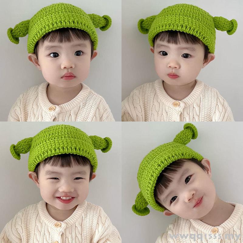 Nón Len Đội Đầu Màu Xanh Lá shrek Turtlwq1555.2.25 Dành Cho Trẻ Em