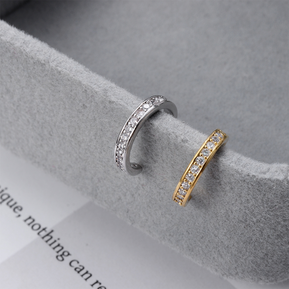 Khuyên Kẹp Tai Không Xỏ Đính Đá CZ Thời Trang Cho Nam Và Nữ