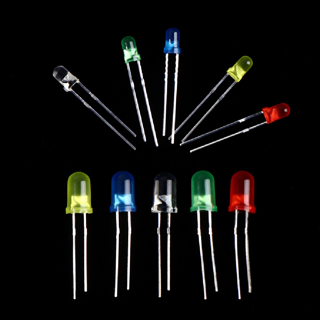 Set 200 Đèn LED Diode Nhiều Màu Sắc 3V 20mA 3mm