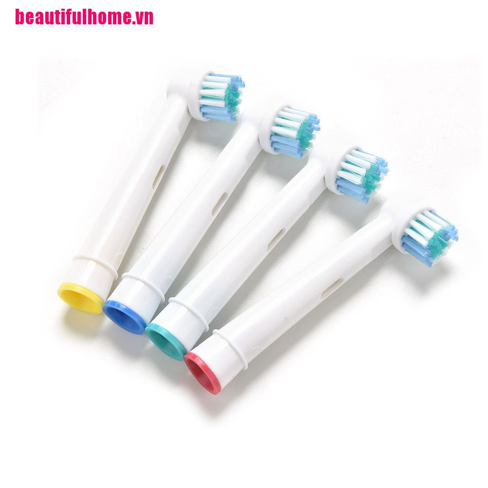 (Hàng Mới Về) Set 4 Đầu Bàn Chải Đánh Răng Chạy Điện Eb17-4 Thay Thế Cho Braun Oral B