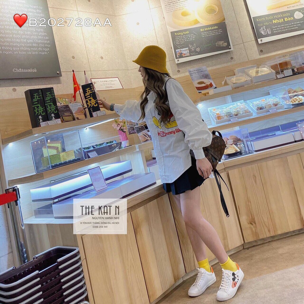 Áo sơ mi hình hình Mickey màu chất lừ TTSA0090