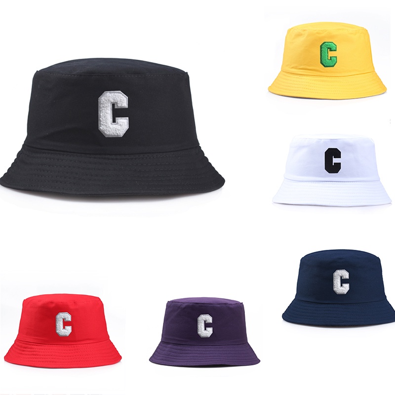 Nón Bucket Chất Cotton Hoạ Tiết Chữ C Cho Nam Và Nữ