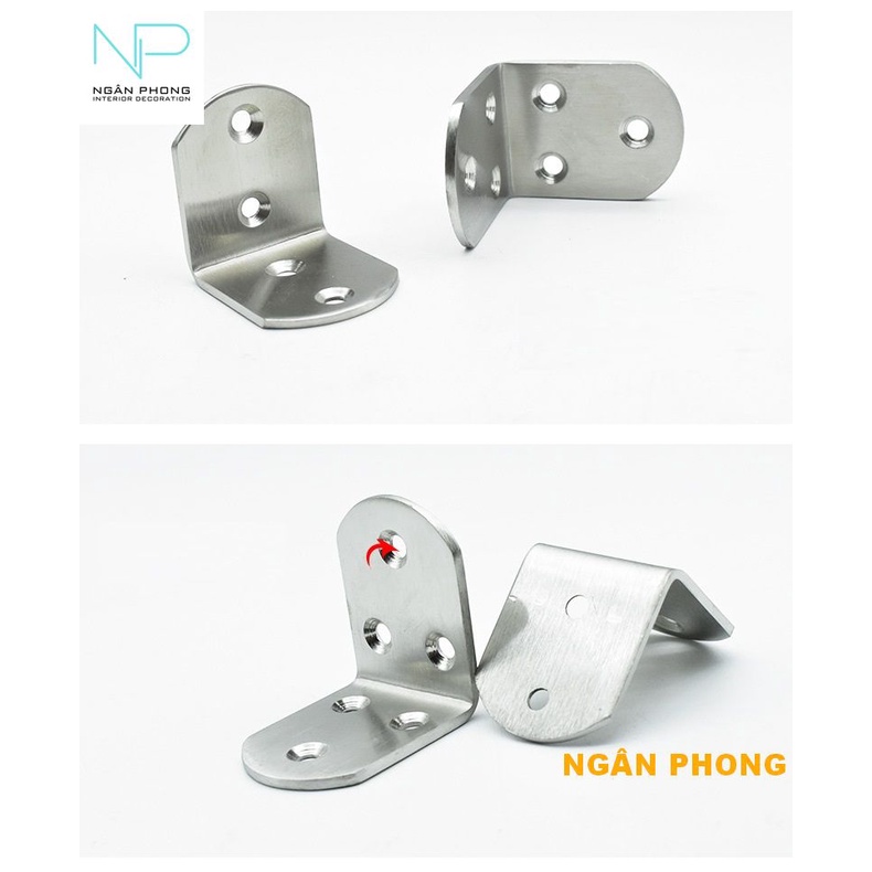 BỘ 2 MÃ GÓC INOX 201- DÀY 3MM