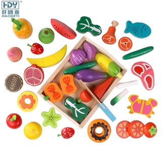 Đồ chơi cắt thức ăn mô hình HDY bằng gỗ dành cho trẻ em từ 1-6 tuổi