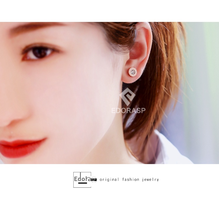 [FreeShip] Bông tai nữ titan đá La Mã thời trang E4-304 - CAM KẾT KHÔNG BAY MÀU