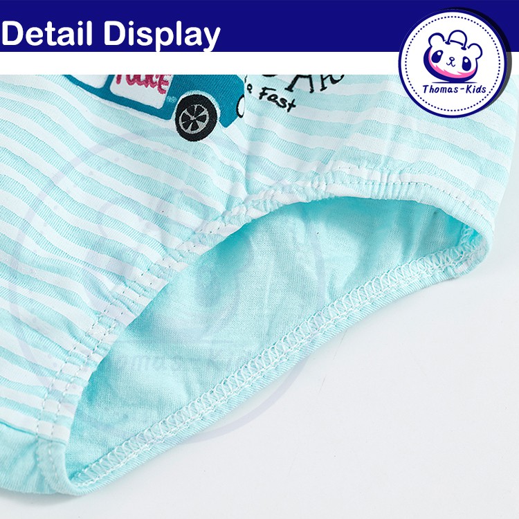 [THOMAS KIDS] 5 chiếc 3-12Yrs Đồ lót dành cho trẻ em Bé trai 100% cotton Thời trang mới và thoải mái Hoạt hình Hình khủng long Quần lót trẻ em