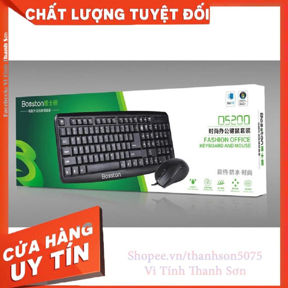 Bộ bàn phím và chuột văn phòng Bosston D5200 có dây - Vi Tính Thanh Sơn