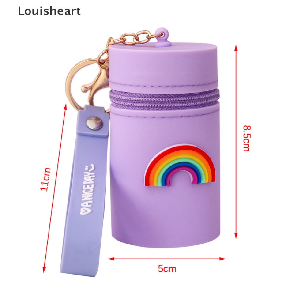 Túi Đựng Tiền Xu Bằng Silicon Họa Tiết Louisheart Dễ Thương Kèm Móc Khóa Tiện Dụng Cho Nữ