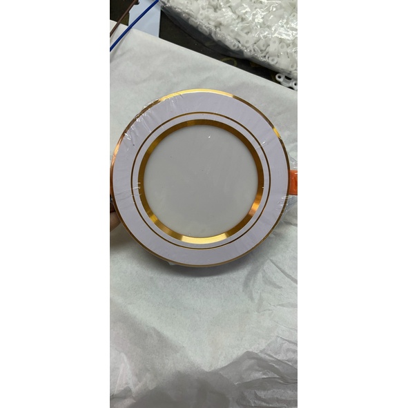 Đèn Âm Trần Viền Vàng Và Viền Bạc 7w 3 Chế Độ Nguồn Tenta cao cấp Thiết Kế Sang Trọng Mang Tính Thẩm Mỹ Cao