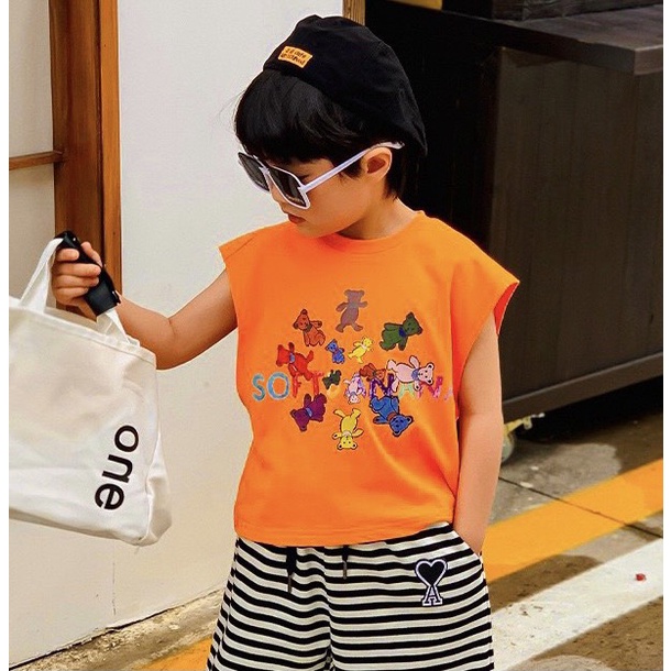 Lyvyshop - (Cotton đẹp) Áo sát nách cho bé trai, bé gái từ 09-28kg (giá 01 áo)