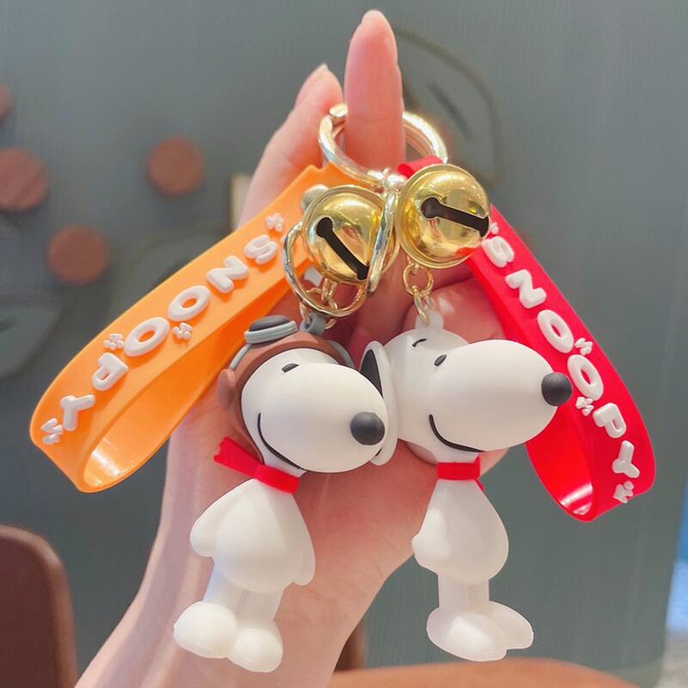 Móc Chìa Khóa Bằng Silicone Hình Chú Chó Snoopy Đáng Yêu