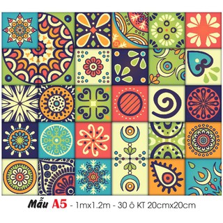 set 10-30 ô Decal Gạch Bông kt 20X20cm/ô