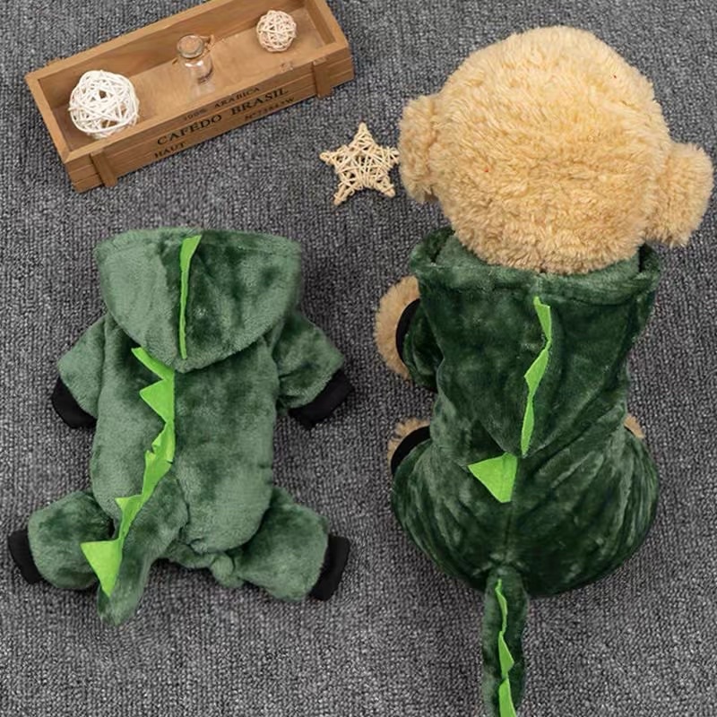 Bộ 4 Chân Nhung Khủng Long Xanh Cho Thú Cưng  Bộ 4 Chân Khủng Long Cho Chó Mèo❣️