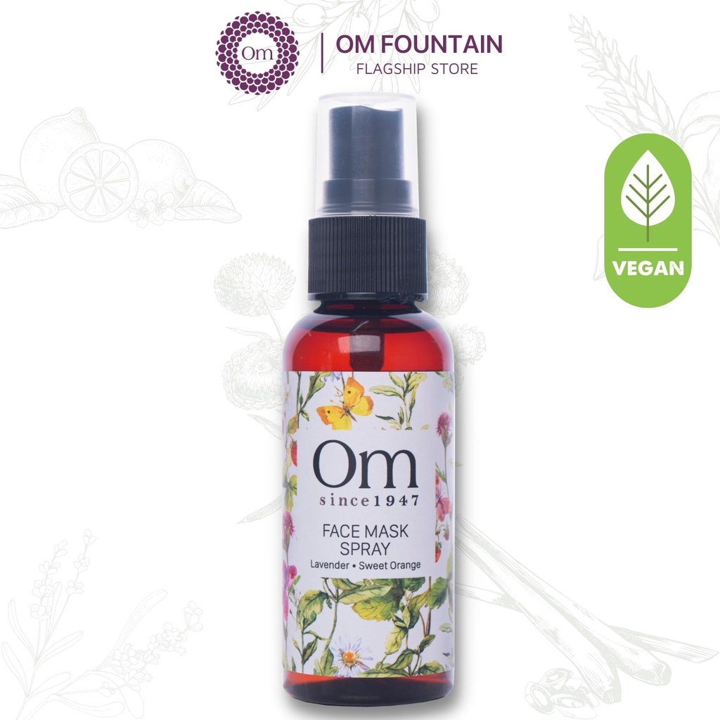 Xịt khử khuẩn & làm thơm khẩu trang Thư Giãn Fleur de Blue 50ml - Om Fountain