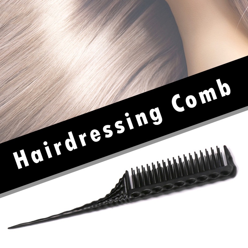 1 Lược Chải Tóc 3 Hàng Răng Nhỏ Gọn Chống Tĩnh Điện Dùng Trong Salon Làm Tóc
