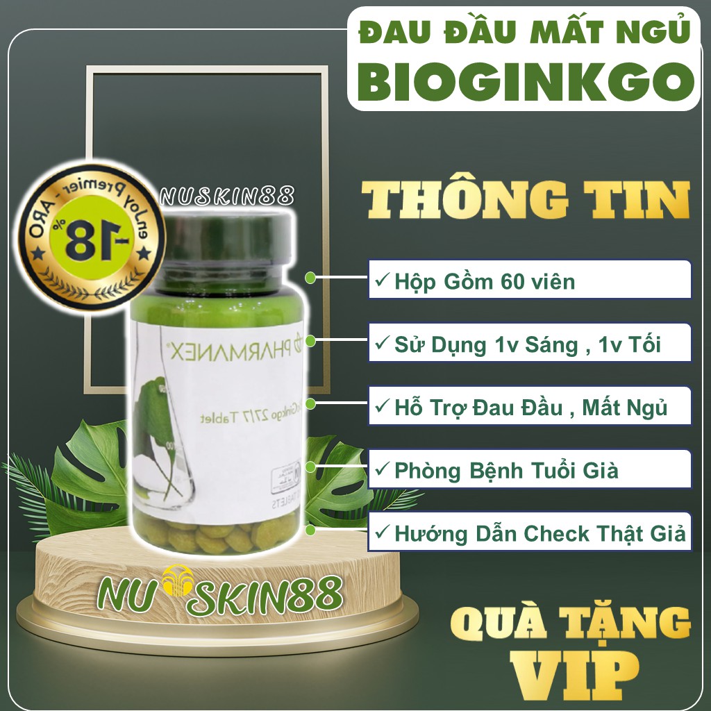 [Mã 11FMCGSALE1 giảm 10% đơn 250K] BioGinkgo 27/7 – Tăng Cường Trí Nhớ Cho Não ( Giấy chứng thực trong mục ảnh)