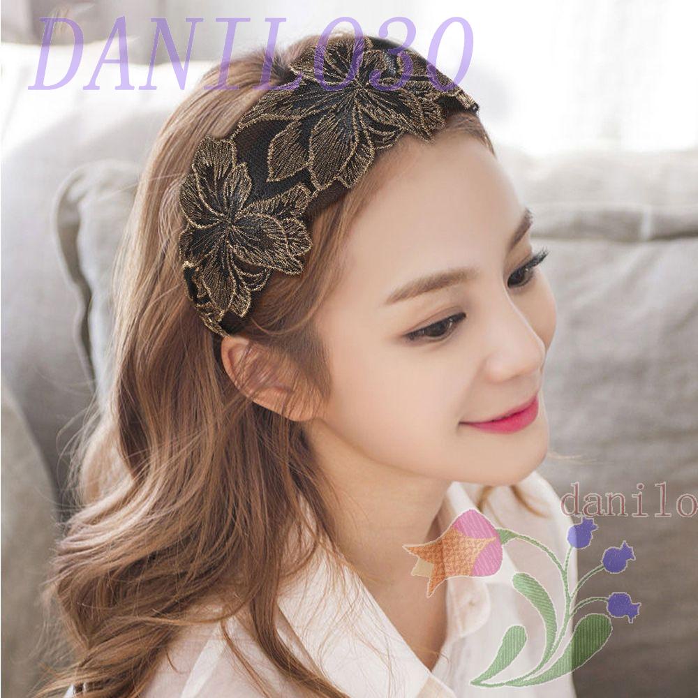 Băng Đô Cài Tóc Viền Ren Lưới Thêu Họa Tiết Cổ Điển Hợp Thời Trang Cho Nữ