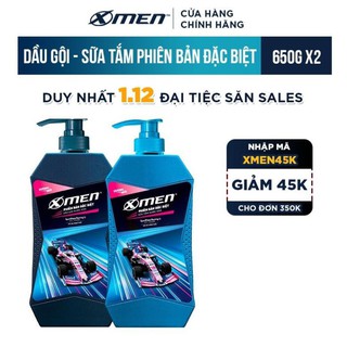 Combo dầu gội x-men phiên bản đặc biệt 650g + sữa tắm x-men phiên bản đặc biệt 650g.