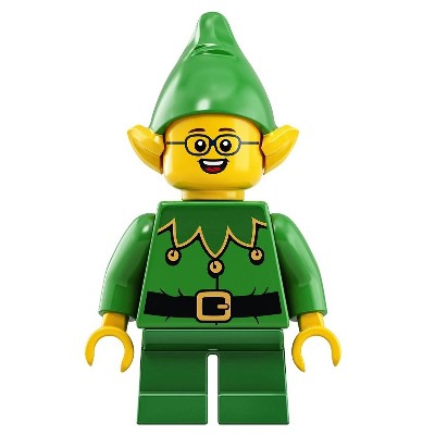 ELF - Nhân vật Quỷ lùn Đồ chơi lắp ráp Iego Christmas - quỷ lùn xanh có mắt kính - hol205