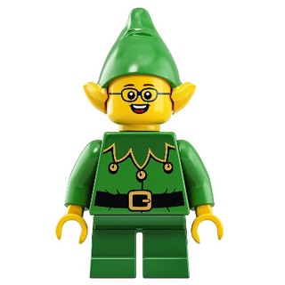 ELF - Nhân vật Quỷ lùn Đồ chơi lắp ráp Iego Christmas - quỷ lùn xanh có mắt kính - hol205
