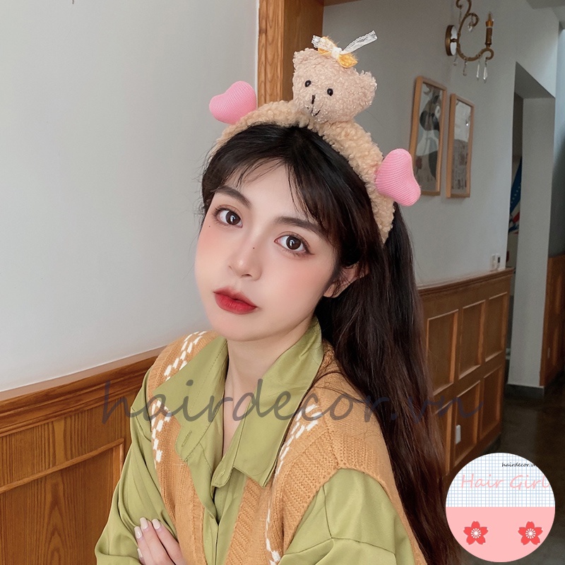 Băng đô rửa mặt bằng lông nhung kiểu tùy chọn cho nữ