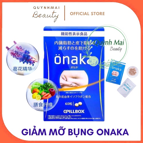 Viên Uống Giảm Mỡ Bụng Onaka Pillbox [CHÍNH HÃNG] Nhật Bản 60 viên