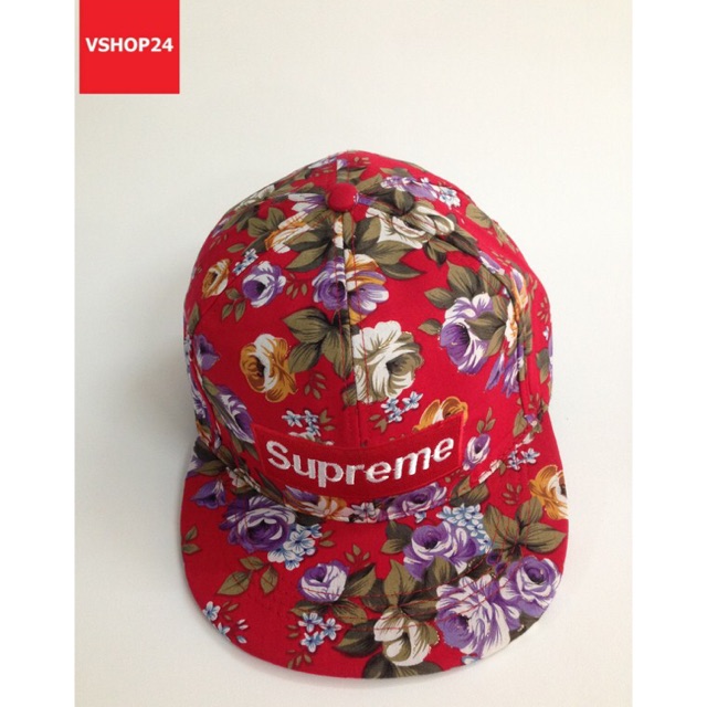 Mũ snapback hoa Supreme