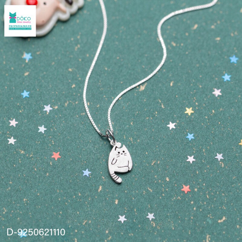 D9250621110 dây chuyền bạc 925 mặt mèo con