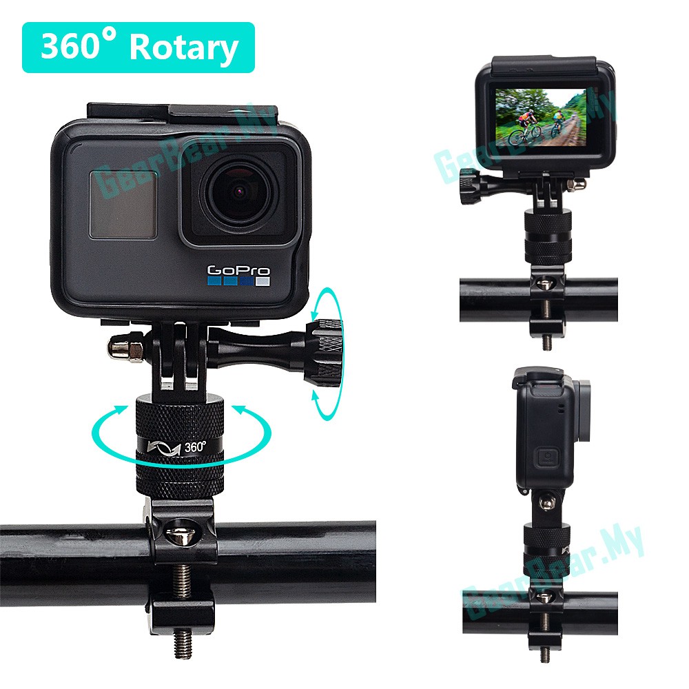 Giá Đỡ Điện Thoại Xoay 360 Độ Bằng Nhôm Gắn Tay Lái Xe Đạp Cho Gopro Hero 7 6 5 4 3 + 3 Black Session 2018 Fusion Max