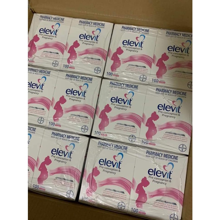 Vitamin Tổng Hợp Elevit cho bà bầu [MẪU MỚI] của Úc 100 viên