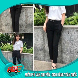 Quần baggy hai khuy lệch kiểu mới | Quần Tây Nữ