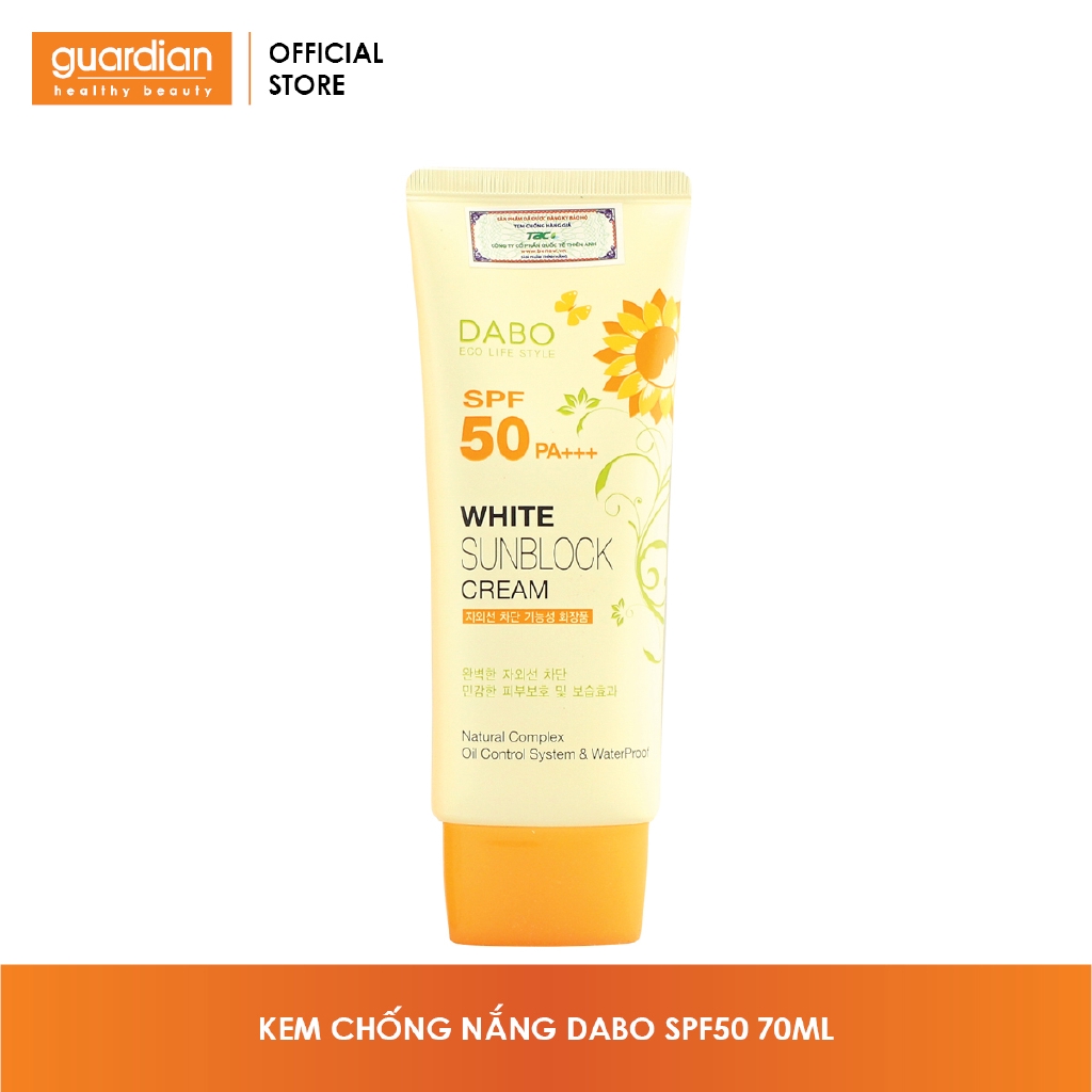 Kem chống nắng trắng da Dabo White Sunblock Cream SPF50 PA++ 70ml