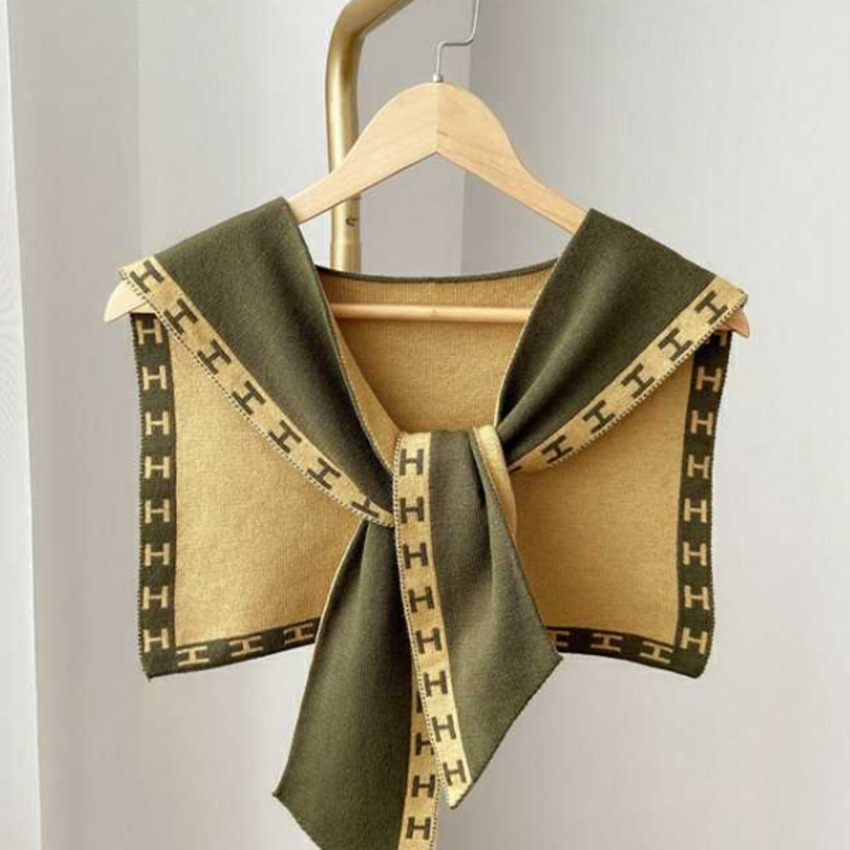 Khăn Choàng Dệt Kim Thắt Nút Phong Cách Retro Hàn Quốc Phù Hợp Cho Mùa Thu Đông