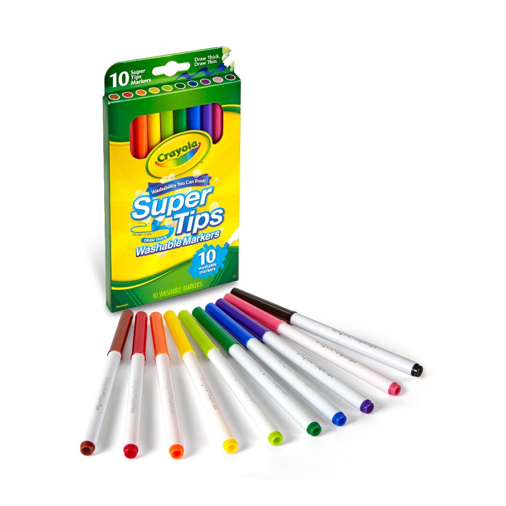 Bộ bút lông 10 màu Crayola Supertips Washable Marker