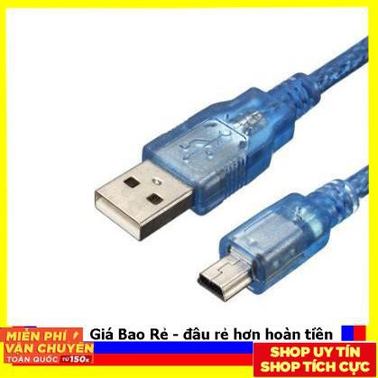 Tốc Độ cao Màu Xanh trong Suốt Cáp Máy In USB 2.0 Loại A để Loại B Nam Kép Che Chắn 1m