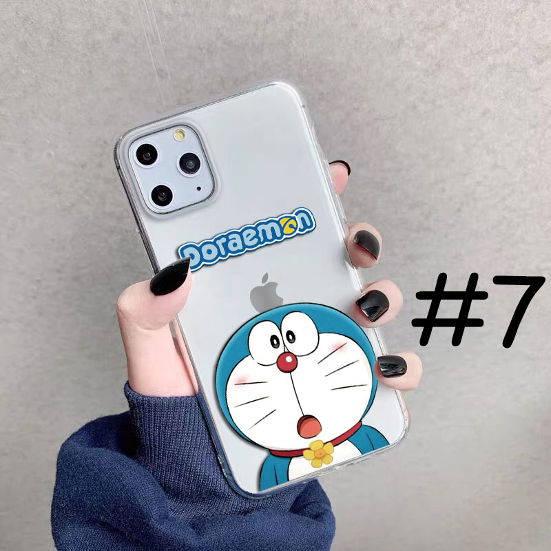 Ốp lưng TPU mềm Huawei Y6 II Y6 2017 Prime 2018 Y6 Pro 2019 Doraemon Two hoa văn